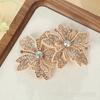 1Pairs 3D Rhinestone Flower Patches DIY Craft Rose Brooch Fabrics Sew-On Applique  Sewing Supplies