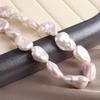1String, White Natural Freshwater Pearls, Irregular Baroque Pearl Beads for Jewelry Making DIY, Unique Birthday Party Wedding Crafts, 36cm