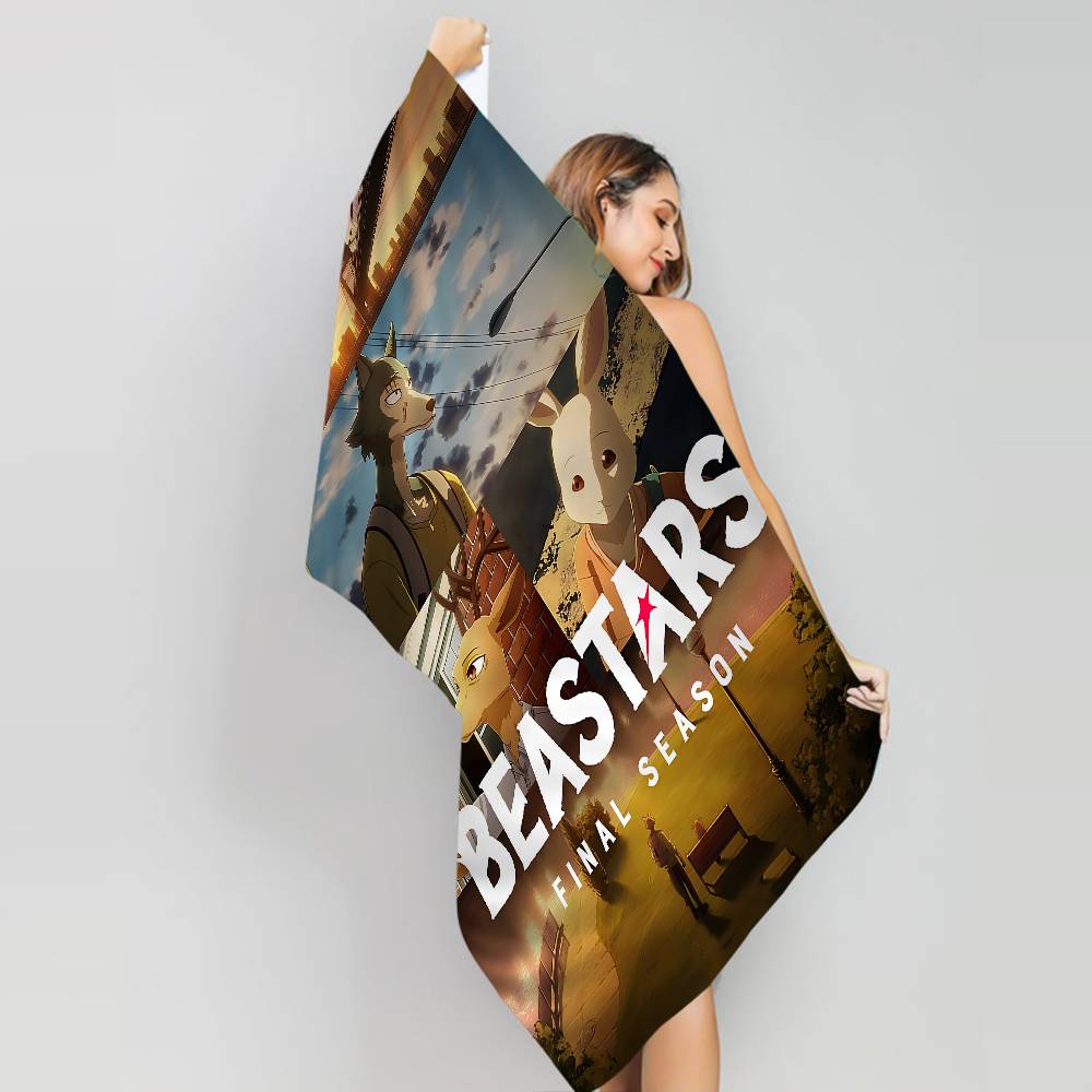 Drama Anime B-BEASTARSs Microfiber Blanket Quick Drying Beach Towels Oversized Printing Super Absorbent Pool Towel Blanket