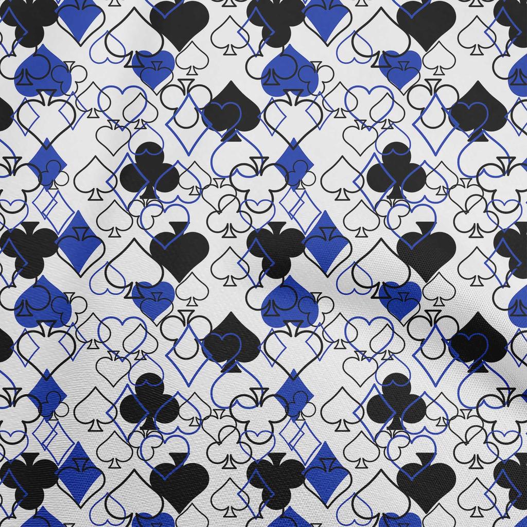 oneOone Bavlněná flexibilní modrá látka na šití pokerových karet, potištěná látka na metráž, šicí potřeby pro oblečení, 40 palců
