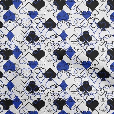Tkanina bawełniana Flex Niebieskie karty do pokera Tkanina do szycia na podwórku z nadrukiem Diy Odzież Materiały do ​​szycia 40 cali