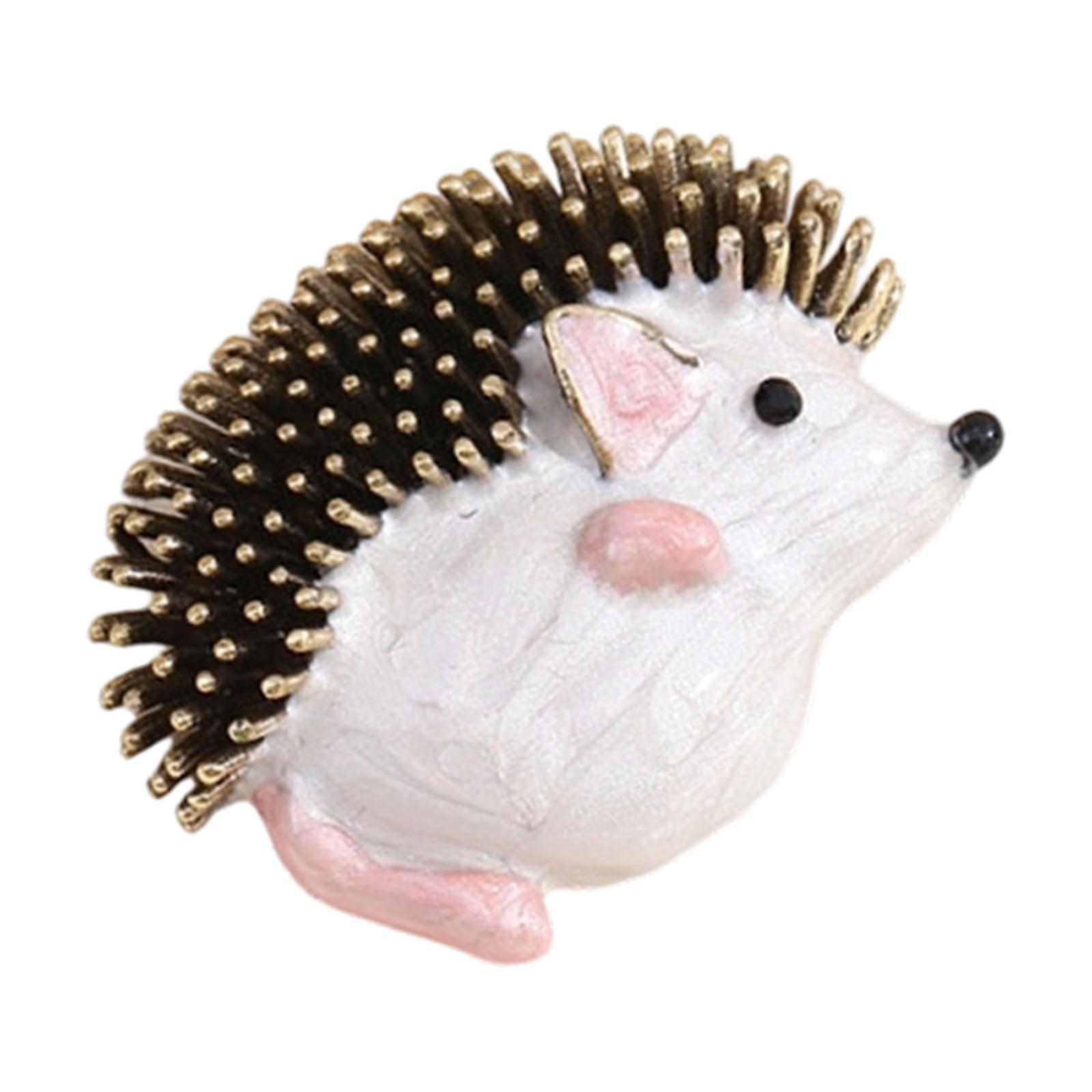 

Elegant Handmade Enamel Hedgehog Shaped Brooch Pin Trendy Animal Accessory For Jackets Or Bag Decoration белый