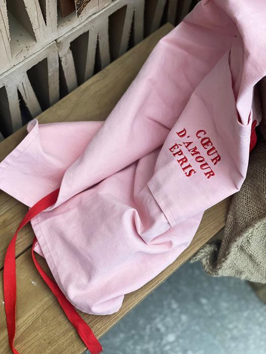 

the 4 girls full & half apron_heart - pink full one-piece (18,000 won)