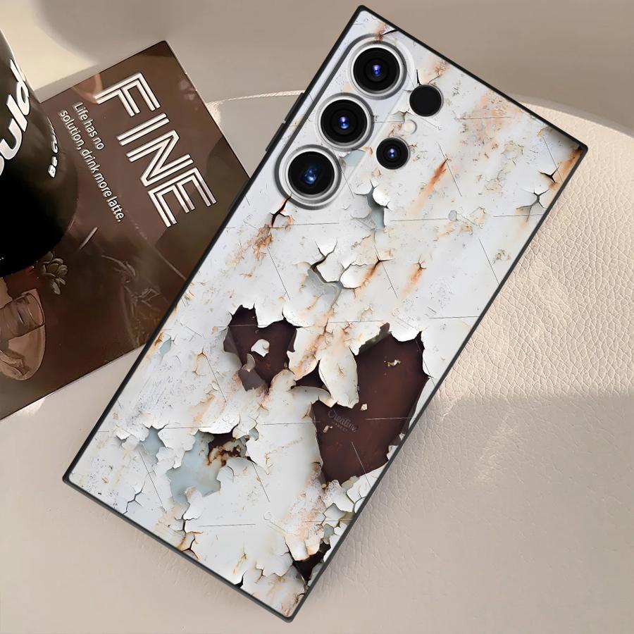 Case for Samsung Galaxy S25 Ultra S23 FE S24 Plus S21 S20 S22 S9 Funda Phone Cover Retro Rust