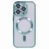 For iPhone 16 Pro Magnetic Case Soft TPU Electroplating Phone Cover with Lens Film