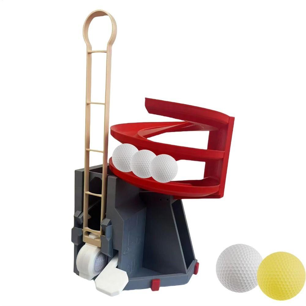 25-Ball Capacity Golf Ball Launcher Set Foot Pedal Control Golf Ball Dispenser  Golf Simulator