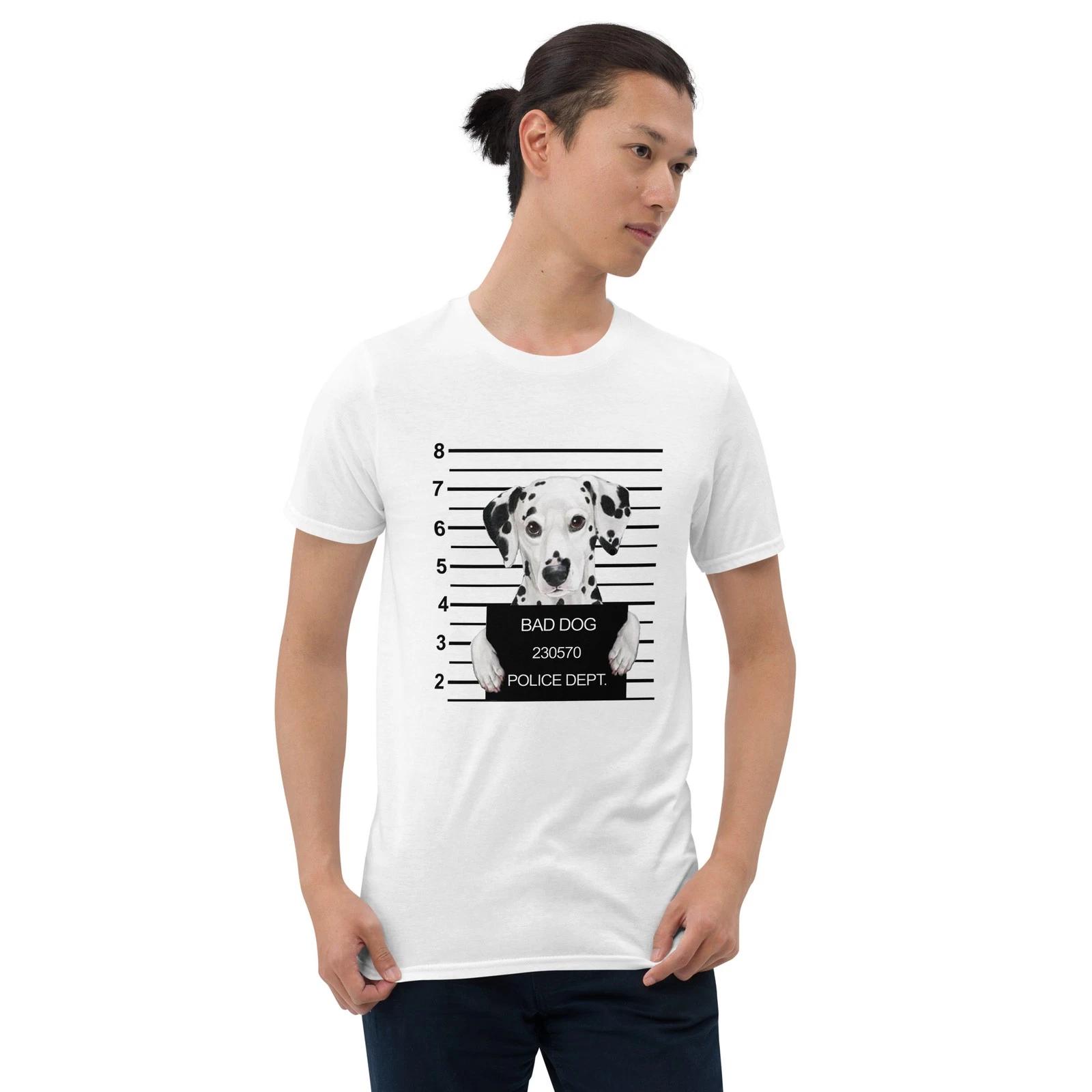 Funny Beautiful Bad Dog Mugshot ( Cute Dalmatian ) Dog Lover Unisex T-Shirt 3XL