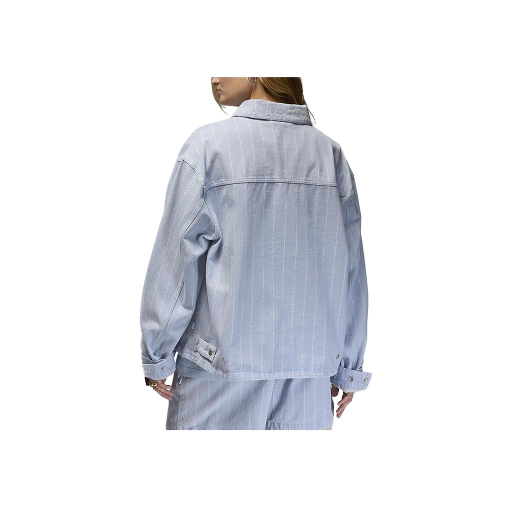Jordan X A Ma Maniére Collaboration Comfortable Fashion Striped Long Sleeve Jacket Unisex jackets Light-Armory-Blue HF4354-440