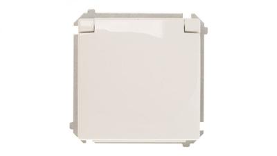 Simon Basic Single Splashproof Socket Z/U 16A Ip44 With Full Flap Bmgz1B.01/11