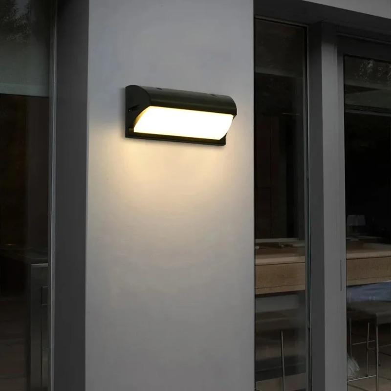 LED Motion Sensor Outdoor Wall Light IP65 Waterproof Modern Porch Lamp for Patio Balcony Garden Courtyard Entryway Lighting