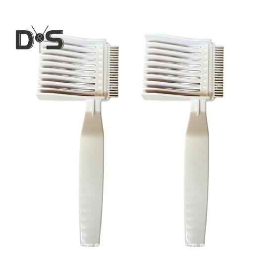 

2 шт., парикмахерская расческа для выцветания, антистатическая мужская изогнутая расческа с плоской вершиной, машинка для стрижки волос, направляющая, расческа для стрижки, домашний салон, профессиональная парикмахерская расческа для укладки 2pcs белый