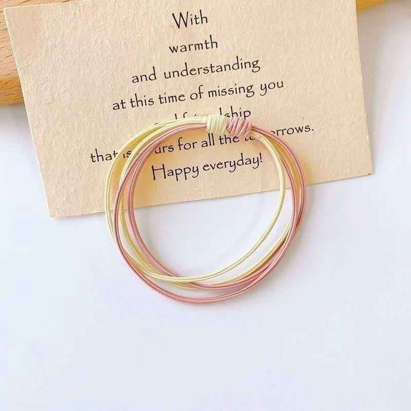 

The new color matching four-strand rubber band net celebrity small fresh forest female Korean headdress girls tie hair accessories hair ring