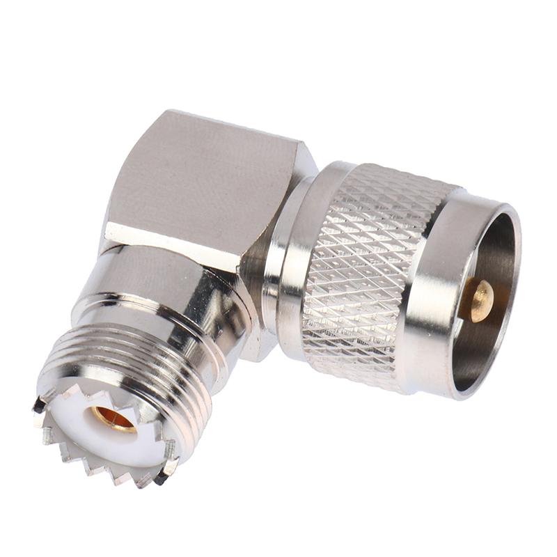 Uhf Male Pl-259 Pl259 To Uhf Female So-239 So239 Angle 90 Rf Adapter Connector