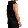 Men's Sleeveless Hoodie Lightweight Quick Dry Sports Vest with Front Pocket for Outdoor Running Gym Training