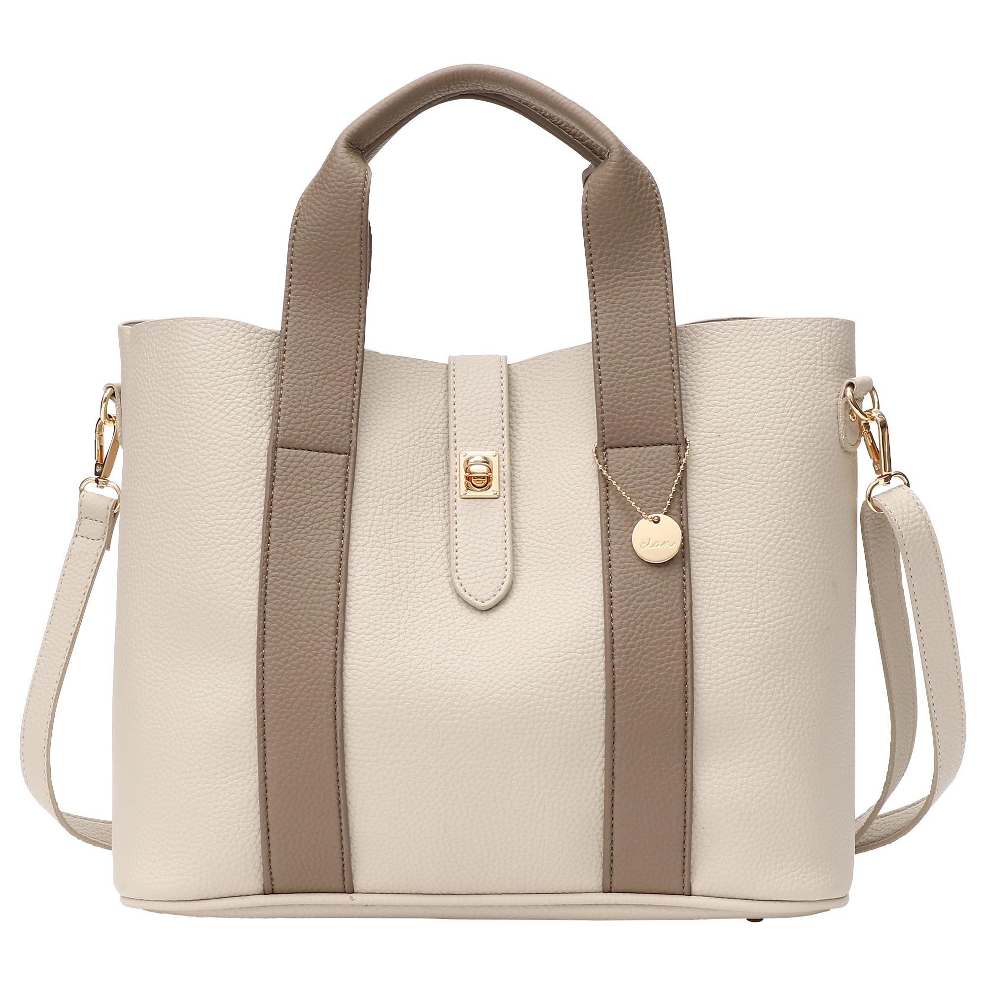 

Tote A4 for shoulder shoulder large plain beige [Clan] bag, 2-way, compatible, commuting, bag, bag, capacity, large, lightweight, (light mix)