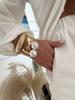 DIEZI 3 Style Exaggerated Gold Color Metal Pearl Cuff Bangles for Women Men Hip Hop Punk Geometric Round Bracelet Party Jewelry