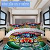 Super Cat Bounty Pattern Bedding,Quilt Set Quilt Cover Pillowcase Home Birthday Gift (1*duvet cover+2*pillowcase,without core)ZSJT0917147