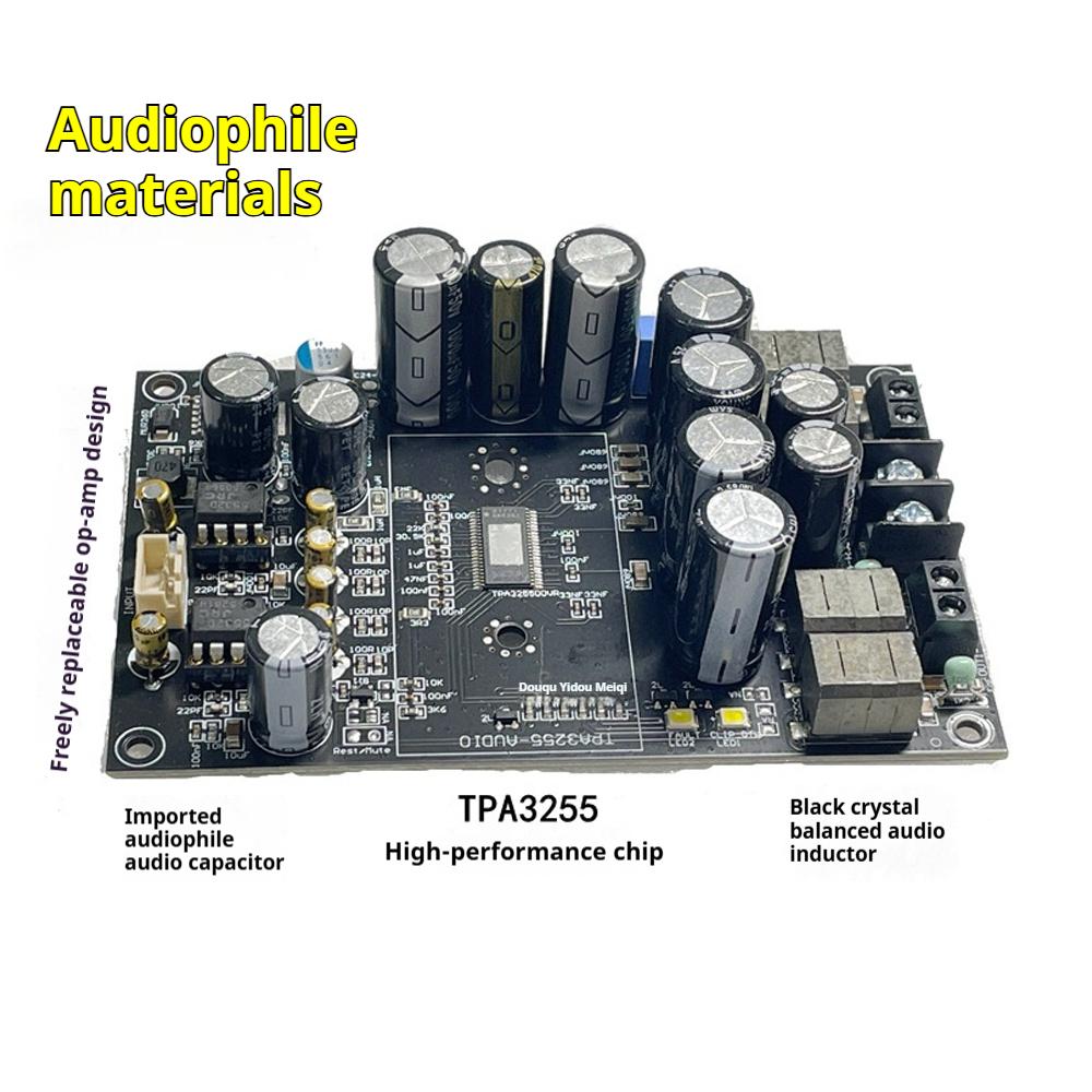 TPA3255 HiFi Digital Amplifier Board 600W 2.0 Stereo Power Amp Module 48V Class D 315W+315W DIY Audio DC