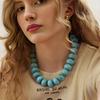 Bohemian  Casual Dopamine Resin Bead Necklace Charms Jewelry Suitable For Women Daily Vacation Wear