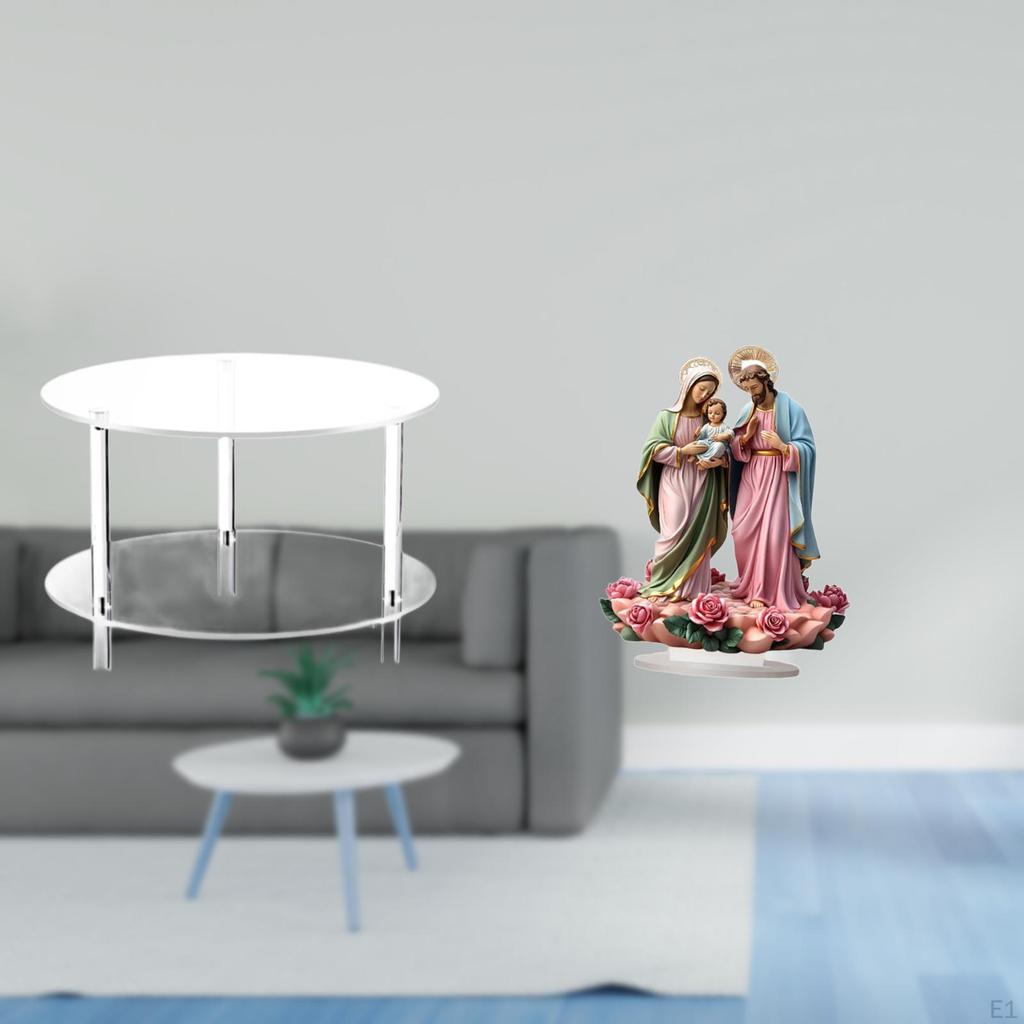 Acrylic Compact Side Table for Living Room And with Easy Assembly Unique Desktop Decor Gift