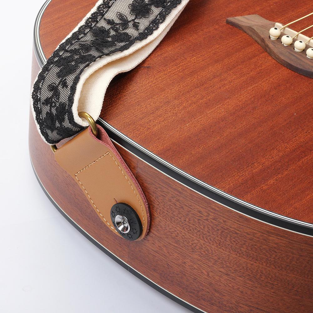 Guitar Strap Vintage Lace Pattern Shoulder Belt With Picks Universal For Bass Electric Acoustic Guitar