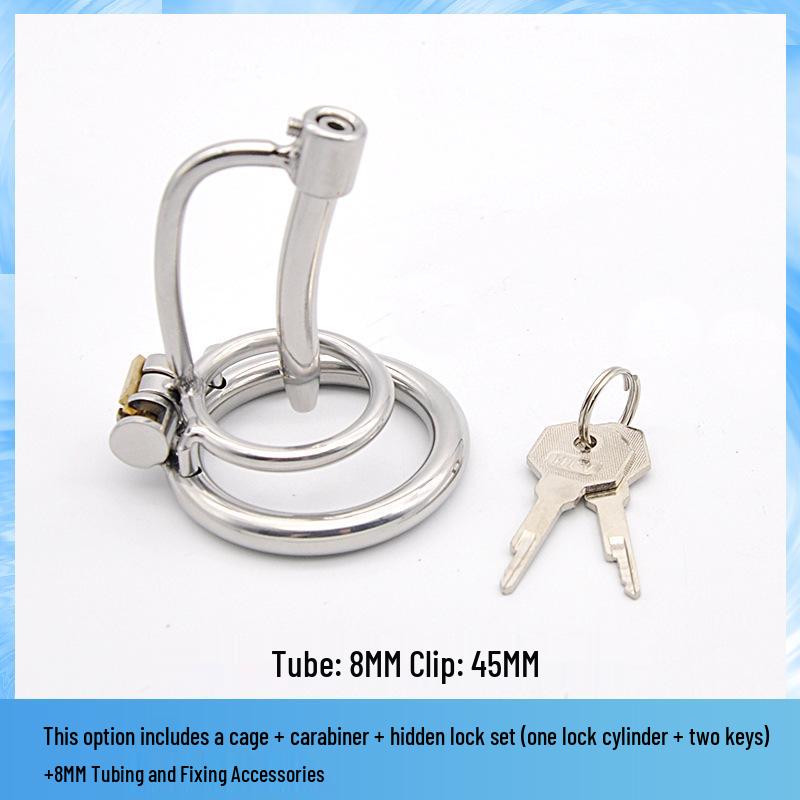 Pánské zařízení pro cudnost z nerezové oceli s močovým katetrem - Klec na ptáky Zámek čistoty SM Erotické Gay potřeby pro dospělé