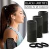 Premium 30 Black Hair Ties, Elastic Hair Band Made of Quality