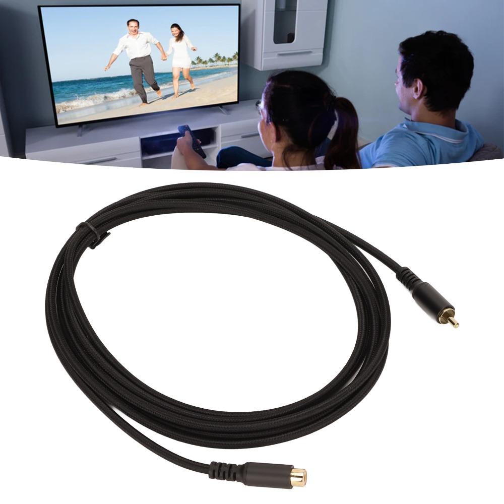 

Digital Analog for RCA Coaxial Cord Male to Female for RCA Stereo Audio Cable Audio System 1.8m/5.9ft