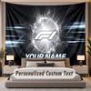 Custom Name Text Tapestry F1 Personalized Polyester Wall Tapestry For Bedroom And Room