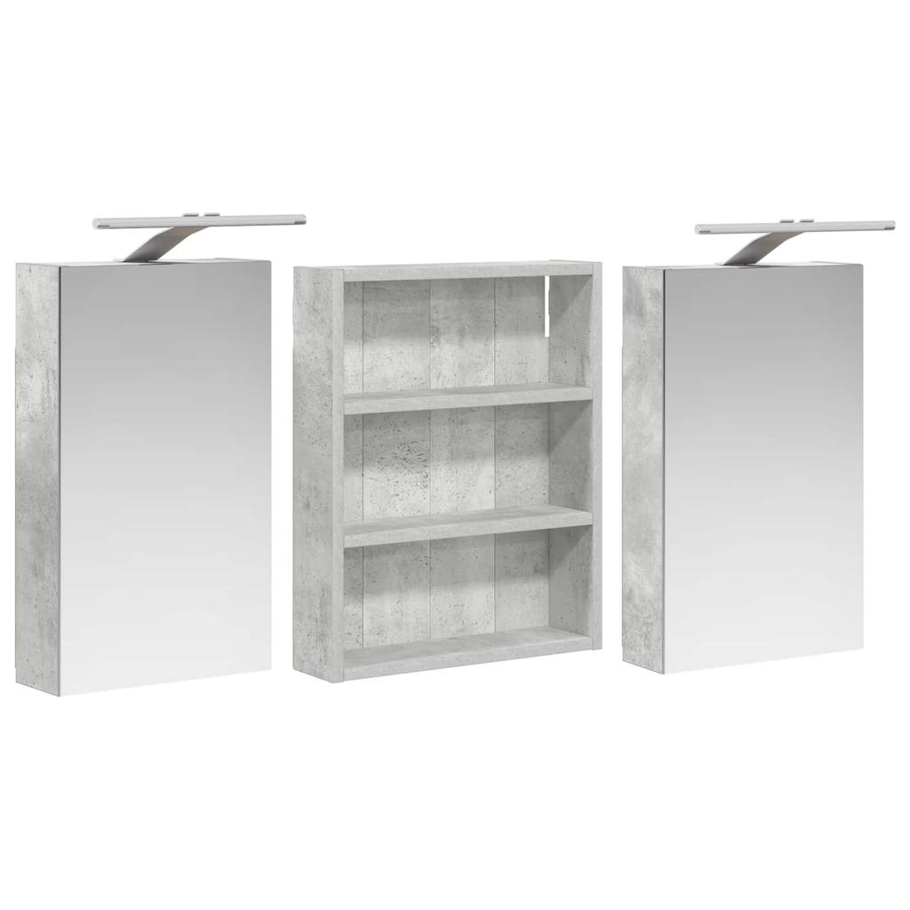 Bathroom Cabinet Set 3 Pcs 100 X 10.5 X 50 Cm Particleboard