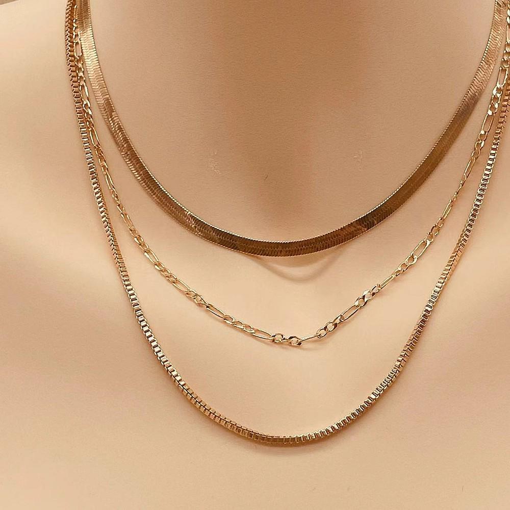 New Retro European Multi-Layer Clavicle Chain Necklace for Women