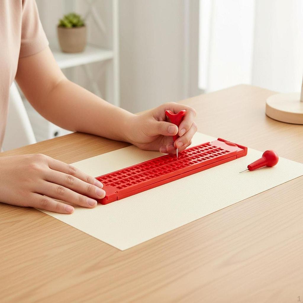 Braille Writing Slate and Stylus Kit Sturdy Practical Learning Supplies for Visually