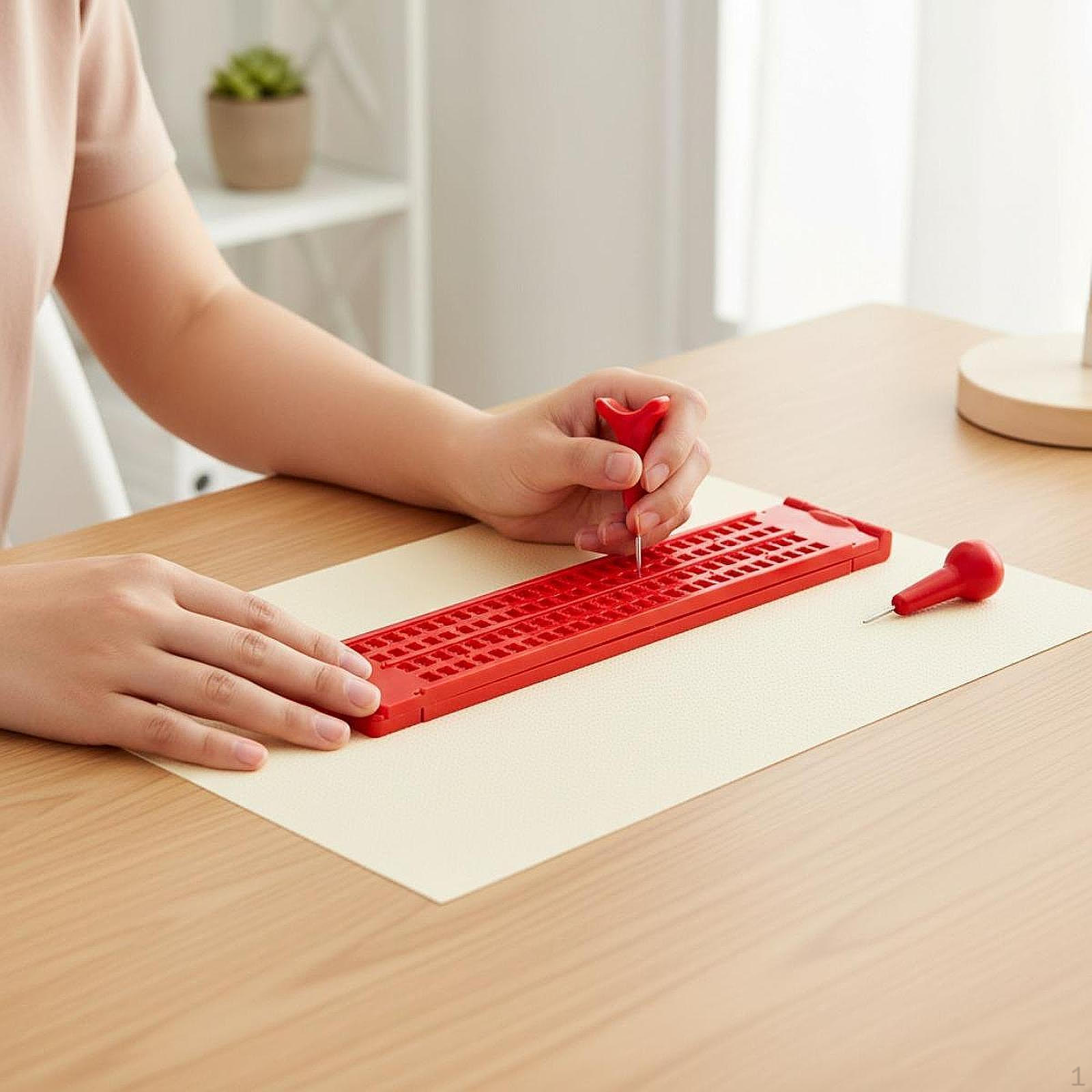 Braille Writing Slate and Stylus Kit Sturdy Practical Learning Supplies for Visually