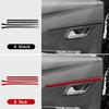 Real Soft Carbon Fiber Sticker For Peugeot 208 E-208 2020 2021 2022 2023 2024 2025 LHD RHD Car Door Strip Decor Panel Trim