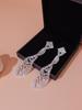 Luxurious Diamond Tassel Earrings: Shimmering, High-End Fashion for Exquisite European & American Style Party Wear.