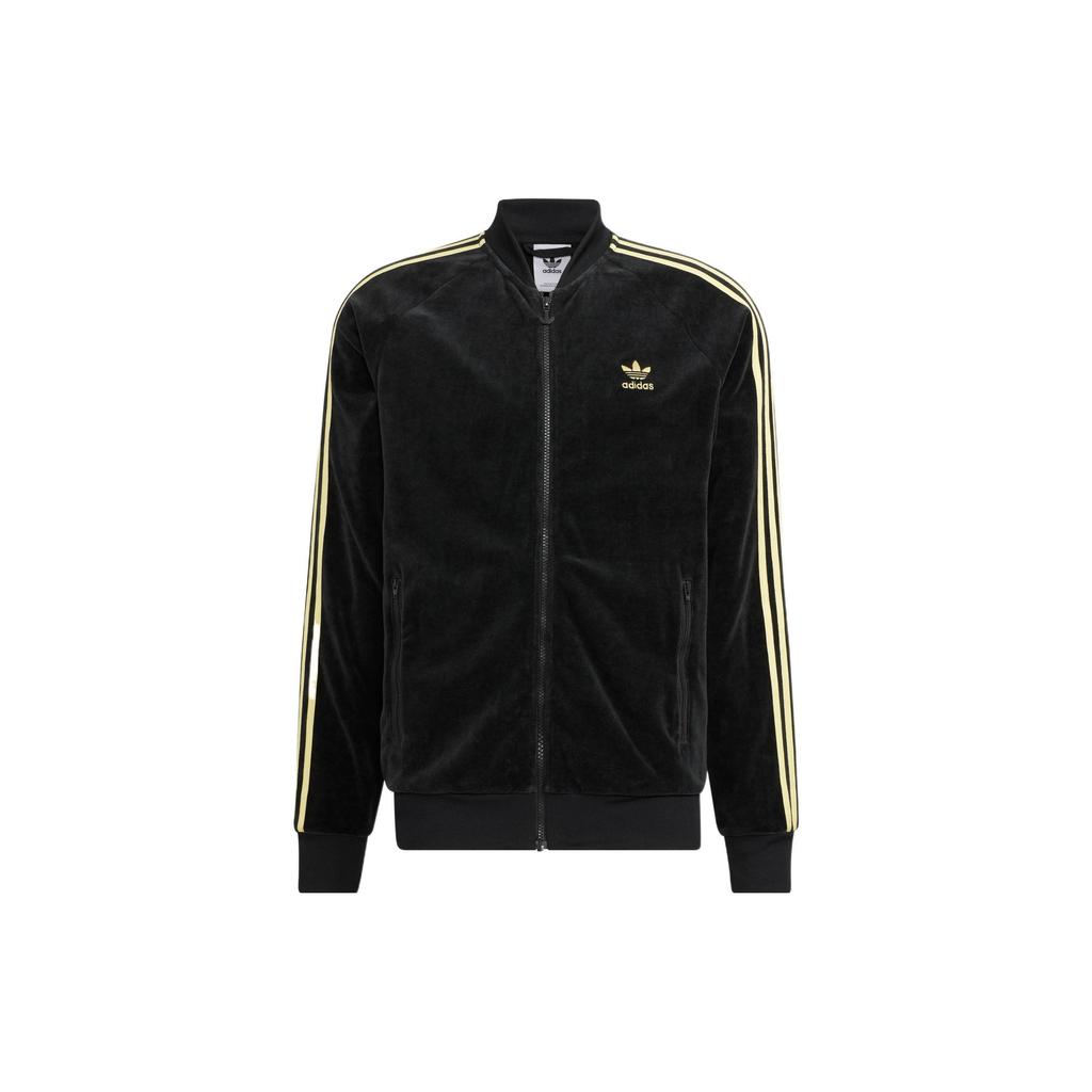 adidas Originals Adicolor Classics Velour Track Top Black HR3445