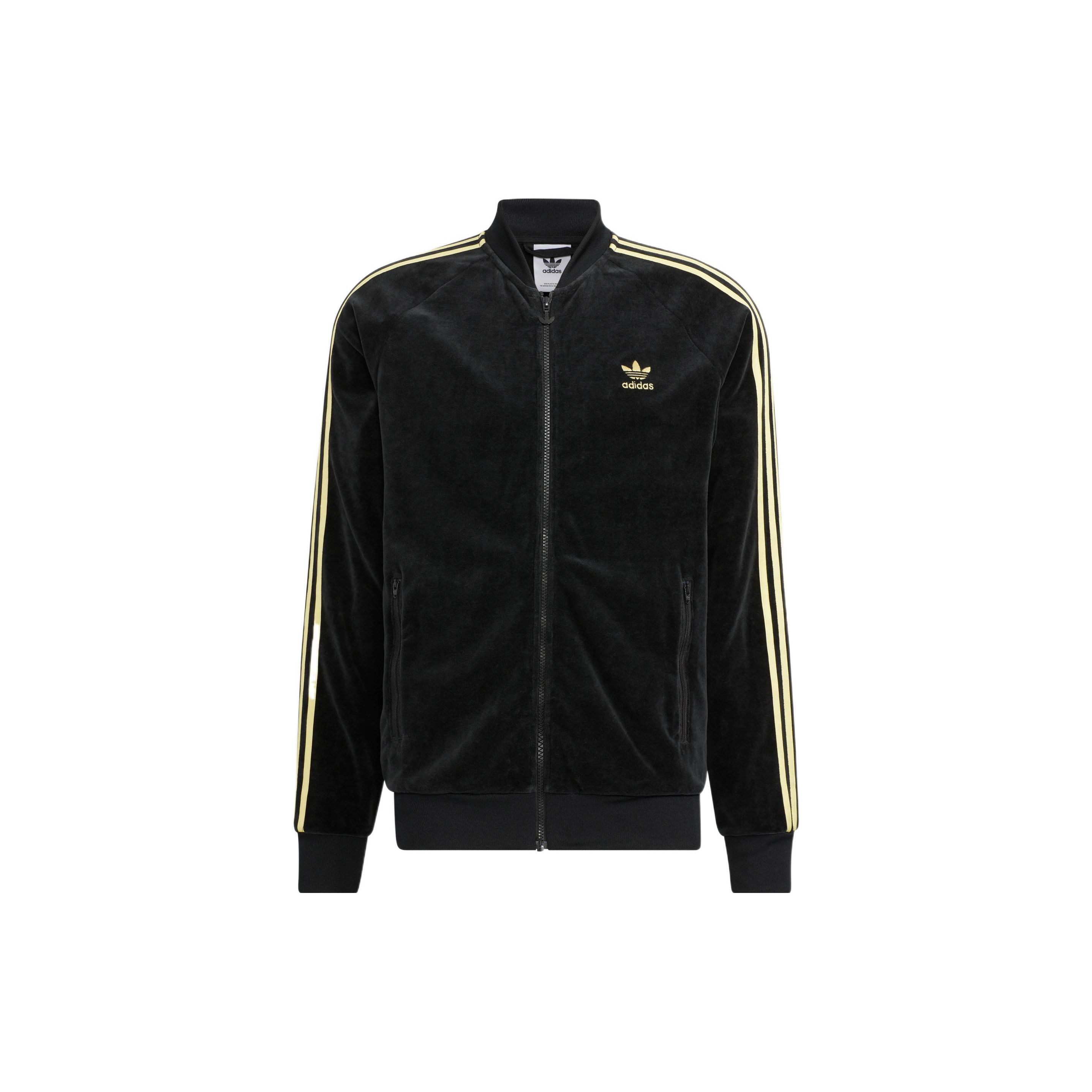 adidas Originals Adicolor Classics Velour Track Top Black HR3445 XS
