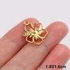 5pcs/Lot Exquisite Fashion Stainless Steel Hollow Flower Pendants For Jewelry Making Bracelets Necklace Plant Charm DIY Findings