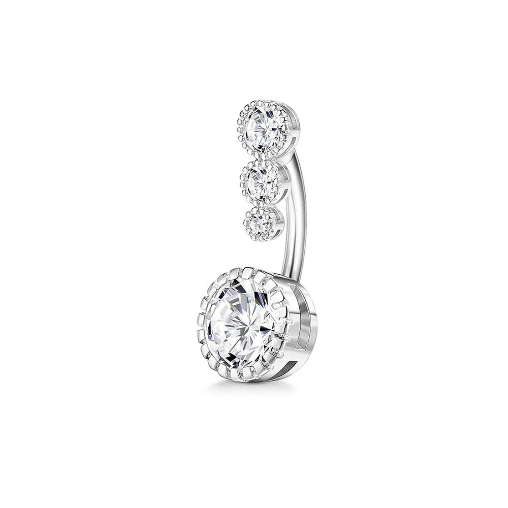 Bobisty14G Belly Button Bars for Women Surgical Steel Belly Bar CZ Butterfly Snake Clicker Navel Ring Body Piercing Jewellery