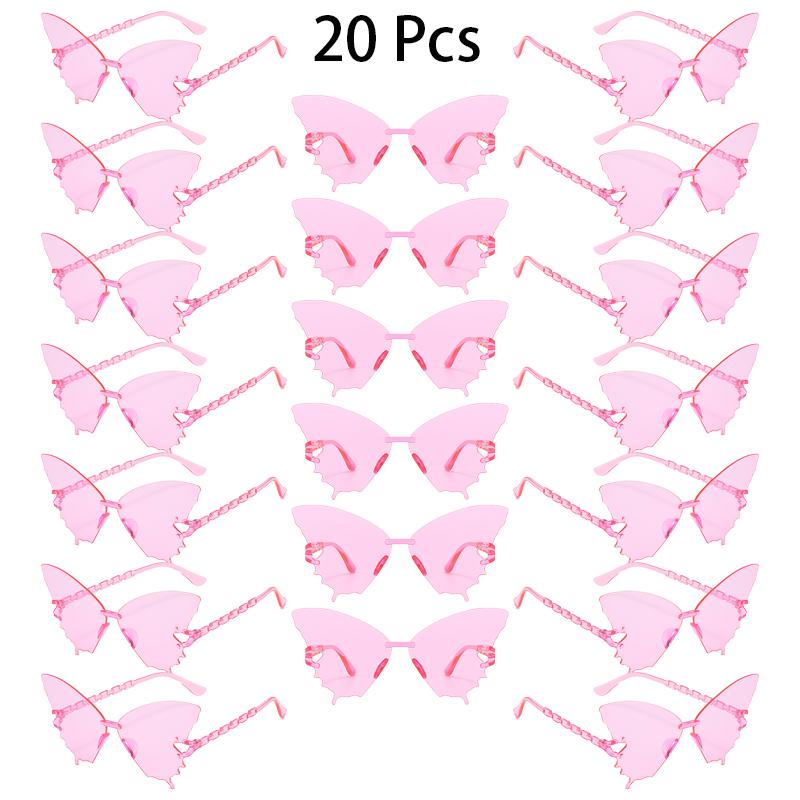 20 Pcs Rimless Butterfly Shaped Sunglasses Women  New In Fashion Multicolor Decor Sun Glasses Trendy Stylish Lady Shades