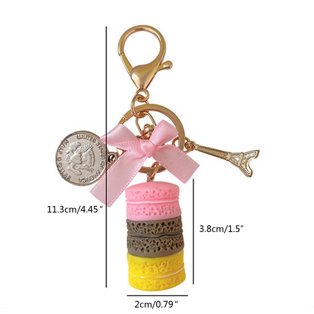 Macaron Schlüsselanhänger Legierung Mini Eiffelturm Anhänger Schlüsselring Zubehör Schmuck Geschenk
