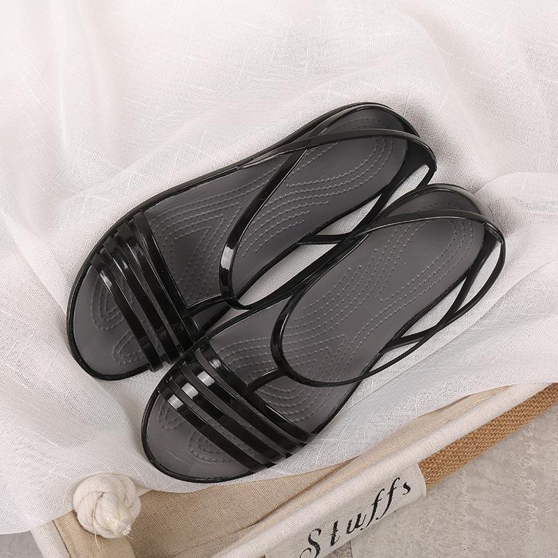 Barevné protiskluzové želé sandály: Dámské plážové boty s měkkou podrážkou