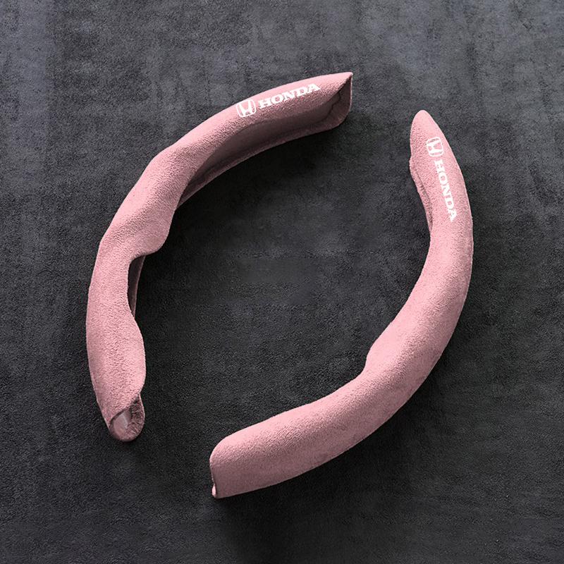 Car Steering Wheel Cover Suede Leather Anti-Slip For Honda Mugen Jazz Insight Freed Fit CRV Civic Accord City Auto Accessories