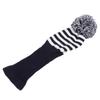 Knit Golf Head Covers Soft Woolen Yarn Knitting Golf Clubs Headcovers Sapphire Blue White Stripe