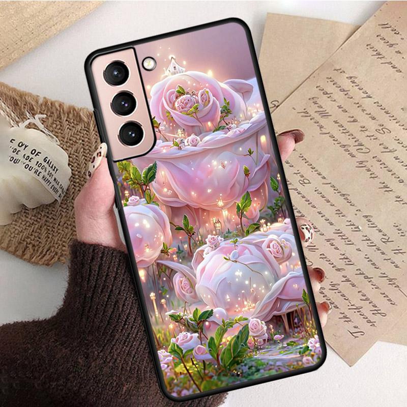 Nature Flower Peony Rose Heaven Case for Samsung Galaxy S22 S20 Note20 Ultra S20 S22 S21 S10 S9 Plus S10E S20FE Note10Plus Note9
