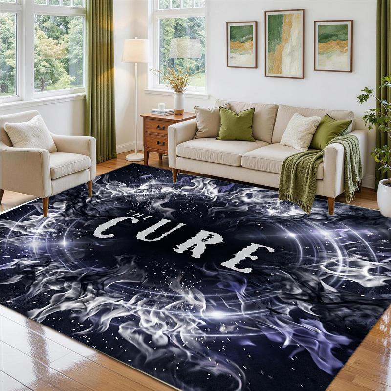 The Cure Design Crystal Velvet Rug Soft Decorative Mat for Bedroom Entrance