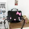 Dark Wind Cute Kitten Backpack College Wind Large Capacity Messenger Bag New Pu Pickup Backpack