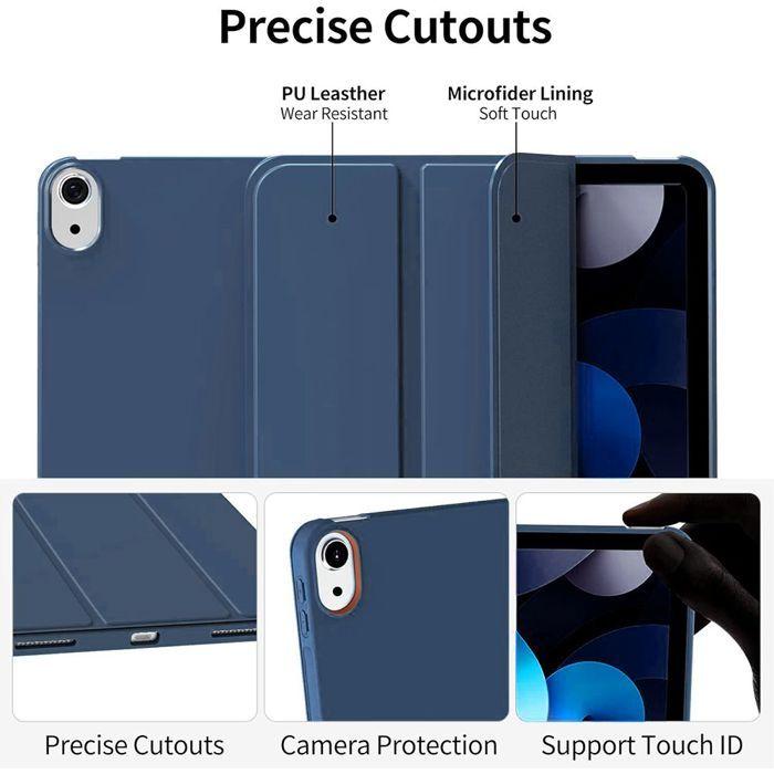 Coque pour iPad 11" A16 - E.F.Connection - Protection Anti-Rayures - Veille-Réveil Auto - Bleu Marine