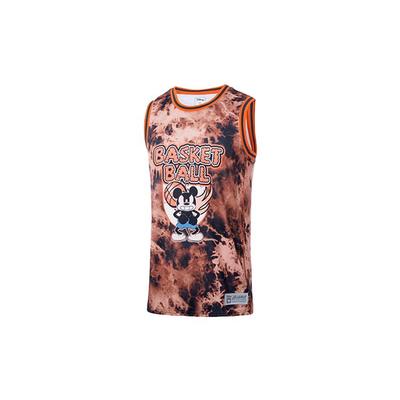 Loose-Fit Basketball Sports Jersey Men Tops Brown AAYQ105-3