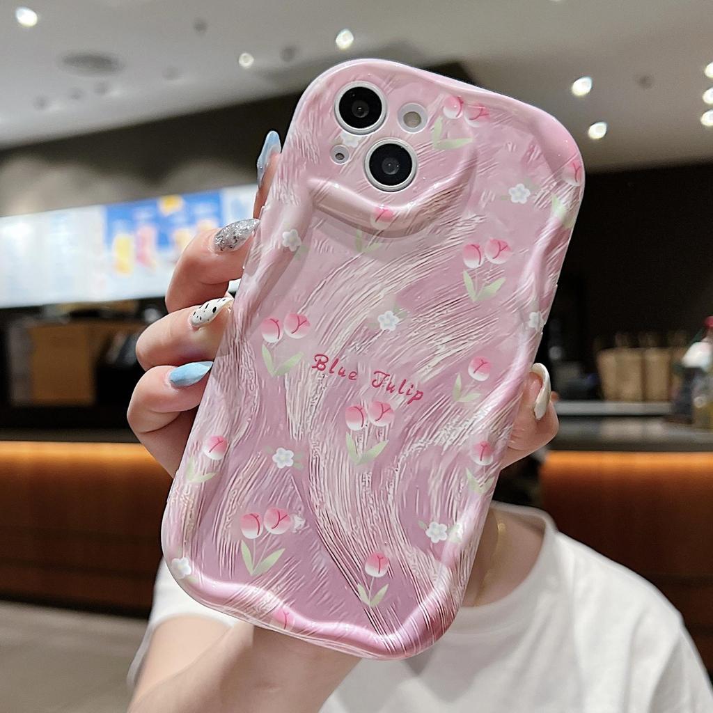 Tulip Flowers Silicone Case for Xiaomi Redmi Note 14 13 Samsung A56 A26 Oppo A3 A5 Pro Tecno Spark 30C Funda Cartoon Lucky Dog Cover Soft TPU Bumper
